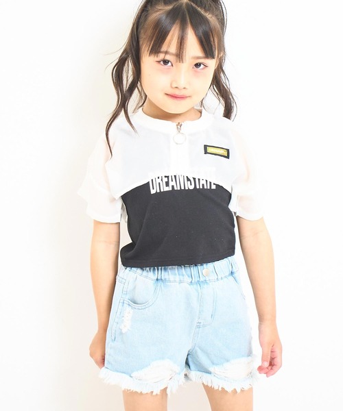 ANAP kids（アナップキッズ）の「シアー ショート ブルゾン × タンクトップ SET（タンクトップ・キッズ・ホワイト/ラベンダー/ブラック・110cm/120cm/130cm）」の2枚目の写真