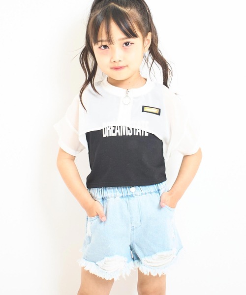 ANAP kids（アナップキッズ）の「シアー ショート ブルゾン × タンクトップ SET（タンクトップ・キッズ・ホワイト/ラベンダー/ブラック・110cm/120cm/130cm）」の4枚目の写真