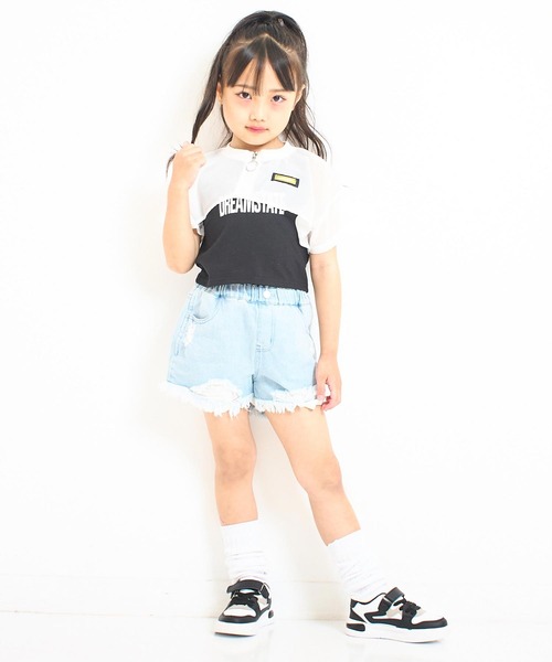 ANAP kids（アナップキッズ）の「シアー ショート ブルゾン × タンクトップ SET（タンクトップ・キッズ・ホワイト/ラベンダー/ブラック・110cm/120cm/130cm）」の5枚目の写真