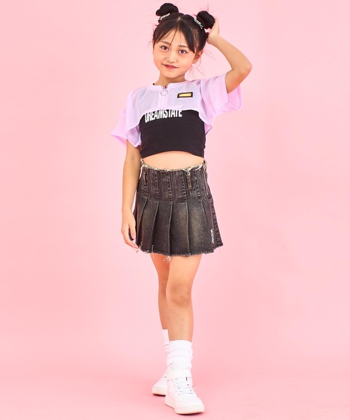 ANAP kids（アナップキッズ）の「シアー ショート ブルゾン × タンクトップ SET（タンクトップ・キッズ・ホワイト/ラベンダー/ブラック・110cm/120cm/130cm）」の11枚目の写真