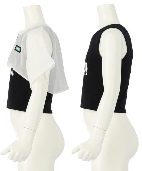 ANAP kids（アナップキッズ）の「シアー ショート ブルゾン × タンクトップ SET（タンクトップ・キッズ・ホワイト/ラベンダー/ブラック・110cm/120cm/130cm）」の12枚目の写真