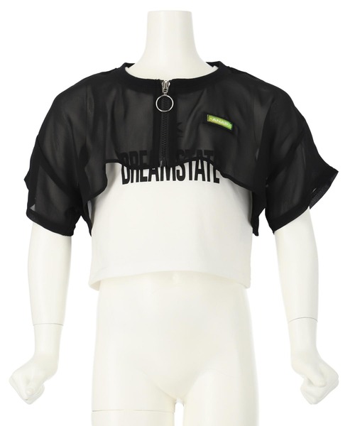 ANAP kids（アナップキッズ）の「シアー ショート ブルゾン × タンクトップ SET（タンクトップ・キッズ・ホワイト/ラベンダー/ブラック・110cm/120cm/130cm）」の19枚目の写真