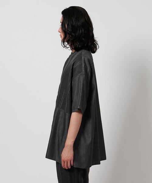 別注】＜Pheeta＞Trinity ショートスリーブ ブラック デニムシャツ