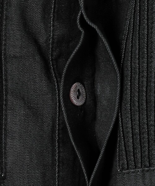 Pheeta（フィータ）の「【別注】＜Pheeta＞Trinity ショートスリーブ ブラック デニムシャツ MENS/013-UAMens2B（シャツ/ブラウス・メンズ・ブラック・2/1）」の14枚目の写真