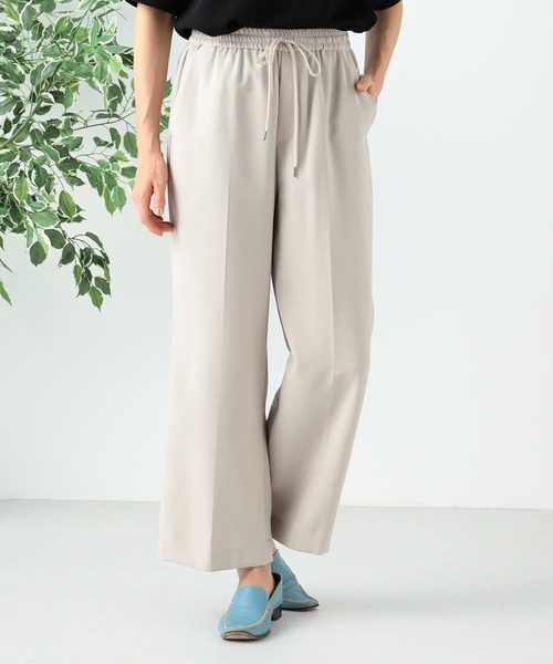 GALLORIA(ギャローリア)の「ドロストセミフレアパンツ(その他パンツ・レディース・チャコールグレー/ベージュ/ブラウン・S/M/L/LL)」の1枚目の写真