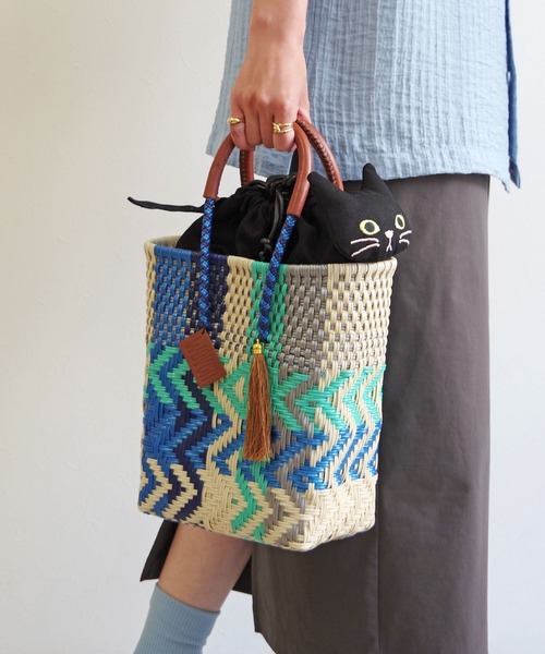 WOVEN ウーヴン メキシコ製 メルカド　バッグ　かごバッグ かごバッグ カゴバッグ WOVEN (ウーヴン) /ミニトート メキシコ