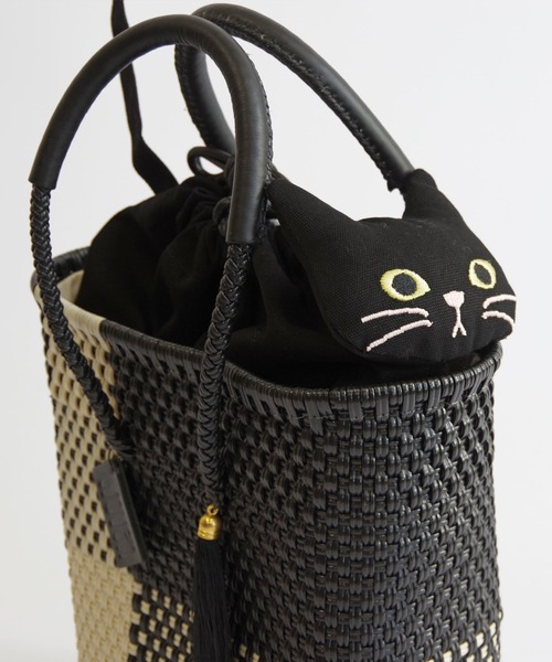 WOVEN(ウーヴン)の「WOVEN (ウーヴン) / メキシコ製 メルカドバッグ × キャンバスねこ2WAYバッグ(かごバッグ・レディース・ブラック系その他2/ブルー系その他2/ブルー系その他3/ブラック系その他/ブラック系その他3/ブラック系2/シルバー系その他2/ブラック系/ブルー系その他/シルバー系その他/ブラック系1/シルバー系その他3・FREE)」の13枚目の写真