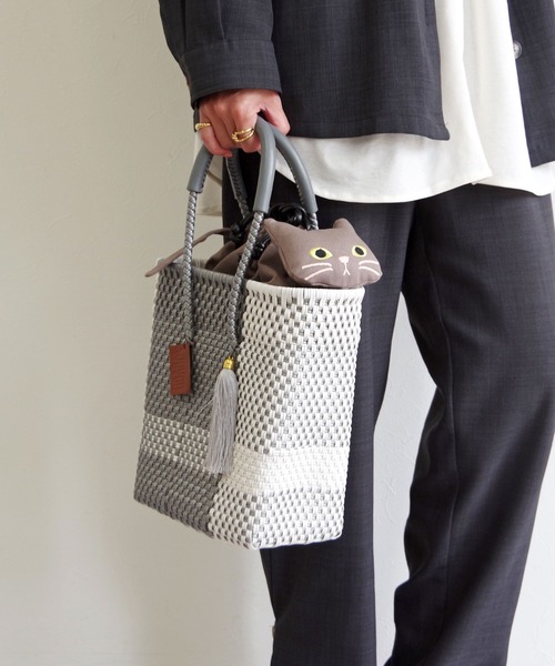 WOVEN(ウーヴン)の「WOVEN (ウーヴン) / メキシコ製 メルカドバッグ × キャンバスねこ2WAYバッグ(かごバッグ・レディース・ブラック系その他2/ブルー系その他2/ブルー系その他3/ブラック系その他/ブラック系その他3/ブラック系2/シルバー系その他2/ブラック系/ブルー系その他/シルバー系その他/ブラック系1/シルバー系その他3・FREE)」の17枚目の写真