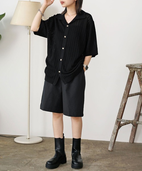 ROLLA'S(ローラス)の「ROLLA'S/ローラス BOWLER KNIT SHIRT ニットシャツ(シャツ/ブラウス・レディース・ゴールド/ブラック・M/S)」の5枚目の写真