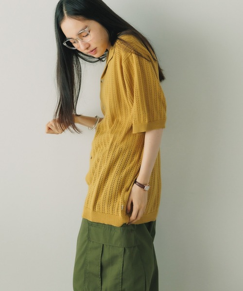 ROLLA'S(ローラス)の「ROLLA'S/ローラス BOWLER KNIT SHIRT ニットシャツ(シャツ/ブラウス・レディース・ゴールド/ブラック・M/S)」の10枚目の写真