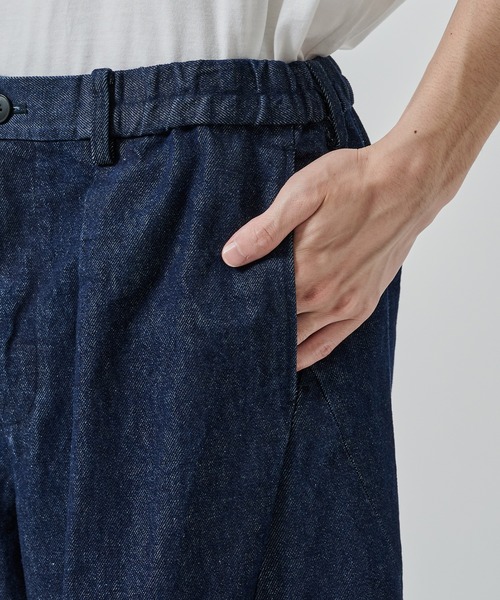 STUDIOUS（ステュディオス）の「【STUDIOUS】BALLOON WIDE DEINM PANTS（デニムパンツ・メンズ・インディゴブルー/ブラック・1/2）」の7枚目の写真