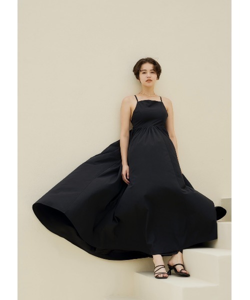 NOTREemor（ノートルエモア）の「volume flare camisole dress（ワンピース・レディース・ブラック/ライトベージュ/ピンク系その他・MEDIUM/SMALL）」の10枚目の写真