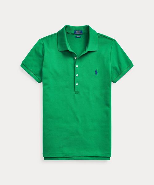 POLO RALPH LAUREN（ポロ ラルフ ローレン）の「スリム フィット ストレッチ ポロシャツ（ポロシャツ・レディース・グリーン・L/M/S/XS/XL）」の2枚目の写真