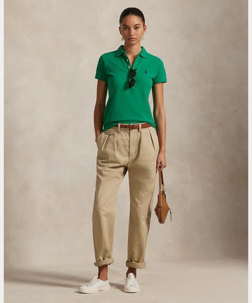 POLO RALPH LAUREN（ポロ ラルフ ローレン）の「スリム フィット ストレッチ ポロシャツ（ポロシャツ・レディース・グリーン・L/M/S/XS/XL）」の3枚目の写真