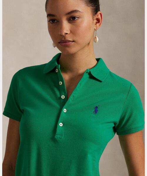 POLO RALPH LAUREN（ポロ ラルフ ローレン）の「スリム フィット ストレッチ ポロシャツ（ポロシャツ・レディース・グリーン・L/M/S/XS/XL）」の5枚目の写真