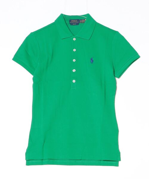 POLO RALPH LAUREN（ポロ ラルフ ローレン）の「スリム フィット ストレッチ ポロシャツ（ポロシャツ・レディース・グリーン・L/M/S/XS/XL）」の6枚目の写真