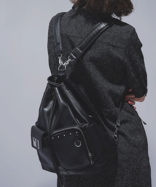 HARE 3wayリュック ブラック HARE｜プレートポケットデザインリュック | Rakuten Fashion