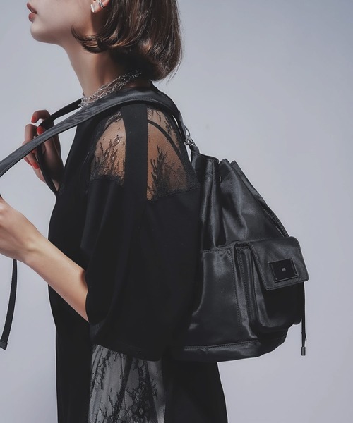 HARE（ハレ）の「プレートデザインミニリュック(HARE)（バックパック/リュック・レディース・ブラック系その他/ブラック/シルバー・FREE）」の12枚目の写真