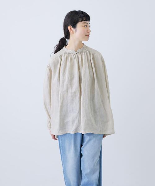 かぐれ 25SS リネンスモックブラウス リネンスモックブラウス(シャツ/ブラウス)|かぐれ(カグレ