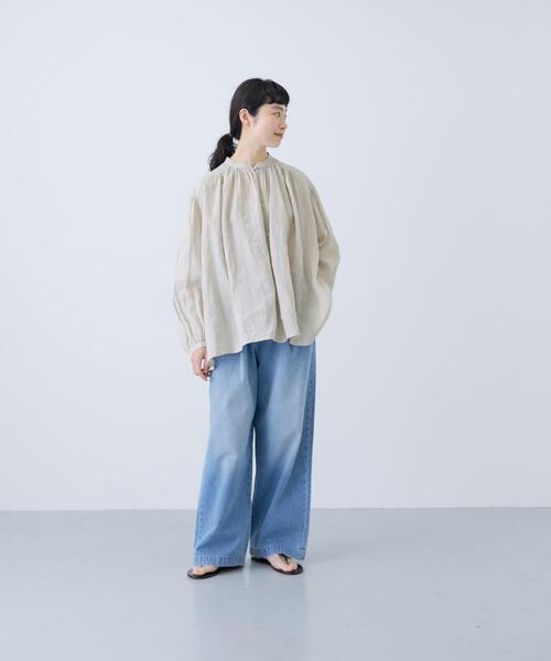 リネンスモックブラウス（シャツ/ブラウス）｜かぐれ（カグレ）の