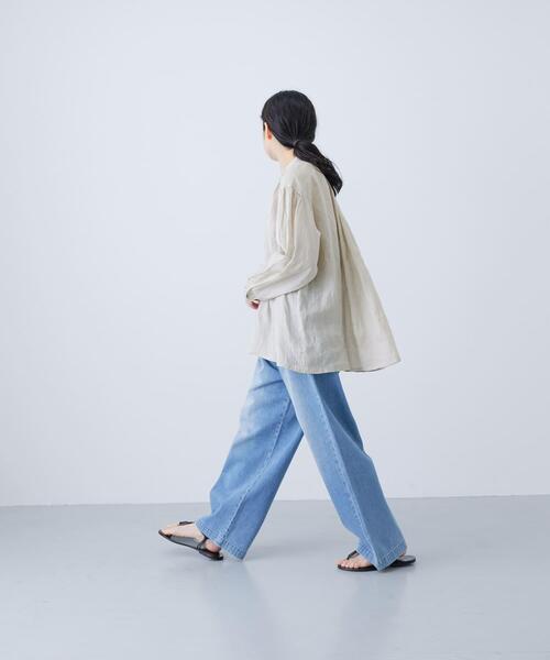 新品　かぐれ　リネンスモックブラウス かぐれ｜リネンスモックブラウス - かぐれ(カグレ) | キナリノモール