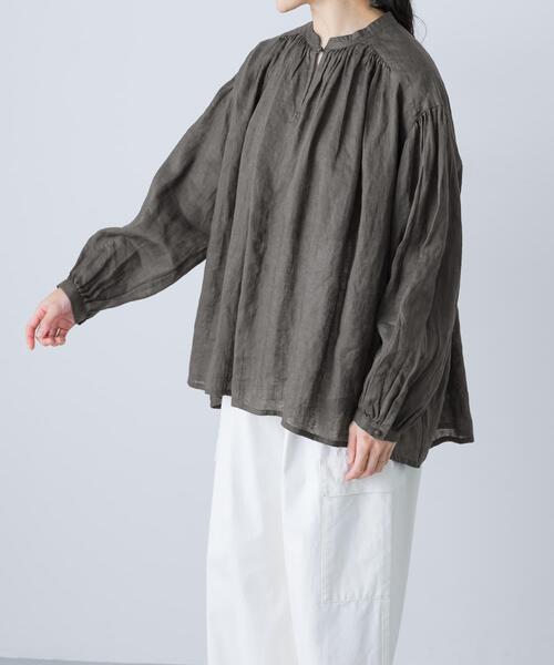 かぐれ 25SS リネンスモックブラウス カグレ かぐれ リネンスモックブラウス （L.BEIGE