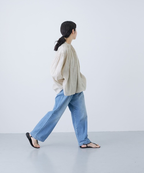 かぐれ 25SS リネンスモックブラウス かぐれ｜リネンスモックブラウス | Rakuten Fashion(楽天