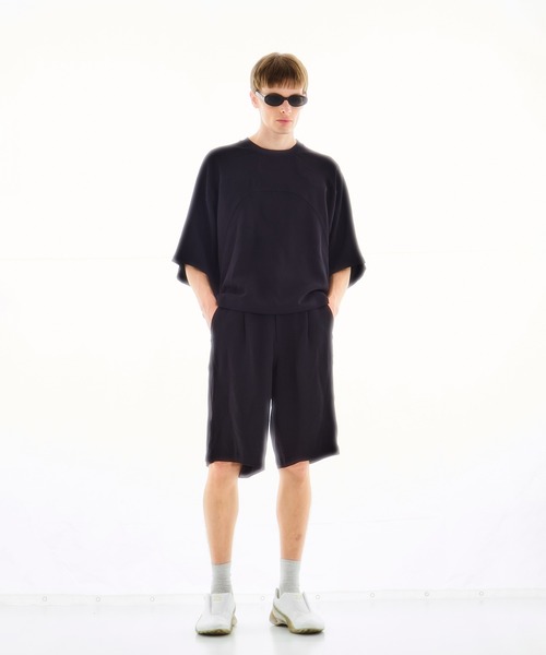 CONZ(コンズ)の「PANEL OVER CREW NECK TEE(Tシャツ/カットソー・メンズ・ブラック/ダークグレー・1/2/3)」の4枚目の写真
