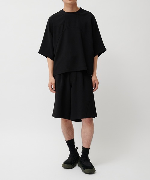 CONZ(コンズ)の「PANEL OVER CREW NECK TEE(Tシャツ/カットソー・メンズ・ブラック/ダークグレー・1/2/3)」の7枚目の写真