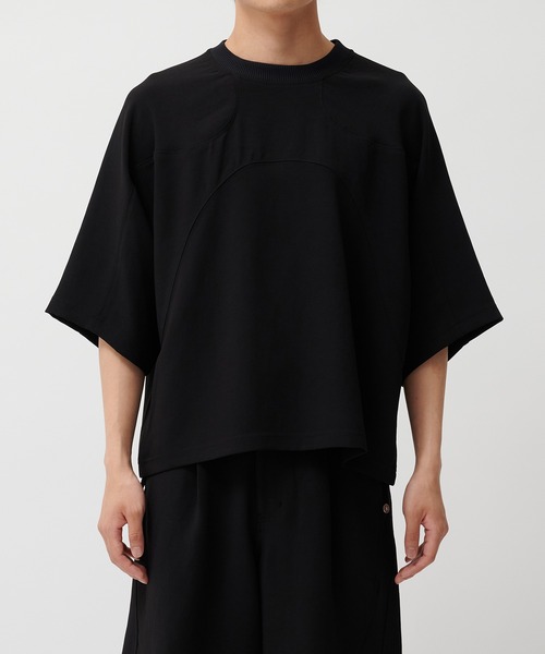 CONZ(コンズ)の「PANEL OVER CREW NECK TEE(Tシャツ/カットソー・メンズ・ブラック/ダークグレー・1/2/3)」の8枚目の写真