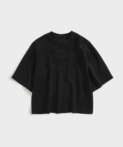 CONZ(コンズ)の「PANEL OVER CREW NECK TEE(Tシャツ/カットソー・メンズ・ブラック/ダークグレー・1/2/3)」の3枚目の写真