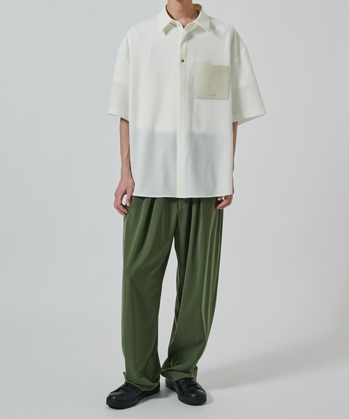 CULLNI】別注 Sugoku Suzushii Leather Pocket S/S Shirts