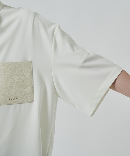 CULLNI】別注 Sugoku Suzushii Leather Pocket S/S Shirts