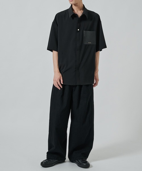 セール】【CULLNI】別注 Sugoku Suzushii Leather Pocket S/S Shirts