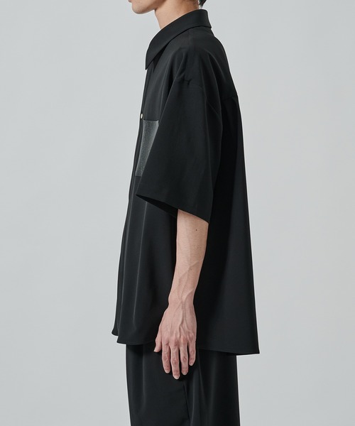 CULLNI】別注 Sugoku Suzushii Leather Pocket S/S Shirts