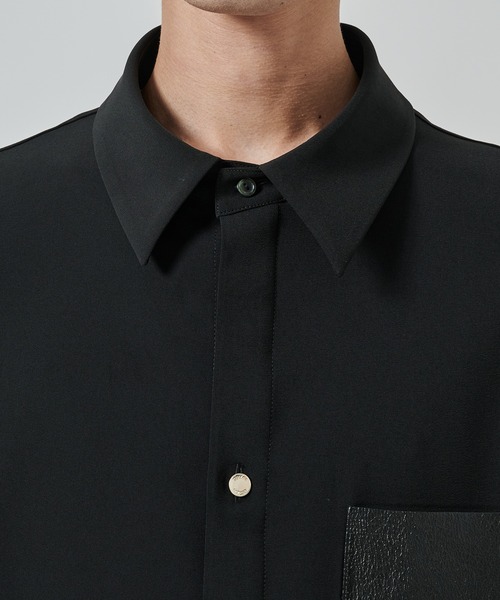 CULLNI（クルニ）の「【CULLNI】別注 Sugoku Suzushii Leather Pocket S/S Shirts（シャツ/ブラウス・メンズ・ブラック/カーキ/ダークグレー/ホワイト・1/2）」の14枚目の写真