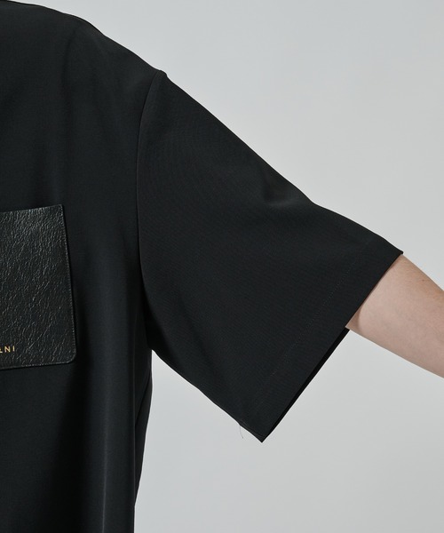 CULLNI（クルニ）の「【CULLNI】別注 Sugoku Suzushii Leather Pocket S/S Shirts（シャツ/ブラウス・メンズ・ブラック/カーキ/ダークグレー/ホワイト・1/2）」の13枚目の写真