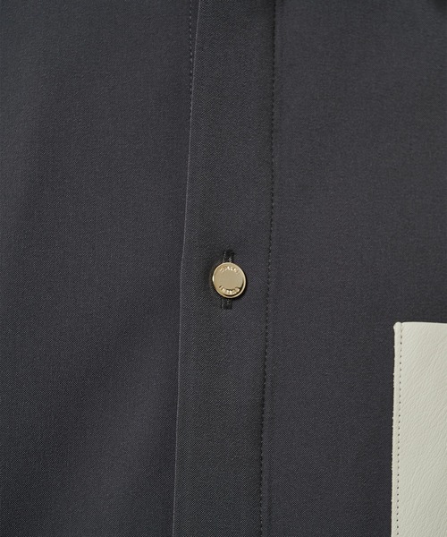 CULLNI（クルニ）の「【CULLNI】別注 Sugoku Suzushii Leather Pocket S/S Shirts（シャツ/ブラウス・メンズ・ブラック/カーキ/ダークグレー/ホワイト・1/2）」の21枚目の写真