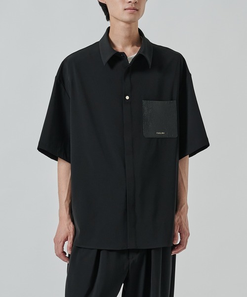 T*K様 CULLNI  LEATHER シャツ CULLNI】別注 Sugoku Suzushii Leather Pocket S/S Shirts