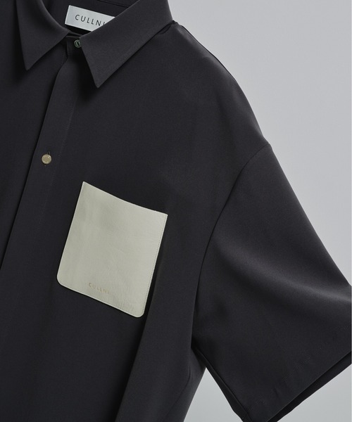 CULLNI（クルニ）の「【CULLNI】別注 Sugoku Suzushii Leather Pocket S/S Shirts（シャツ/ブラウス・メンズ・ブラック/カーキ/ダークグレー/ホワイト・1/2）」の9枚目の写真
