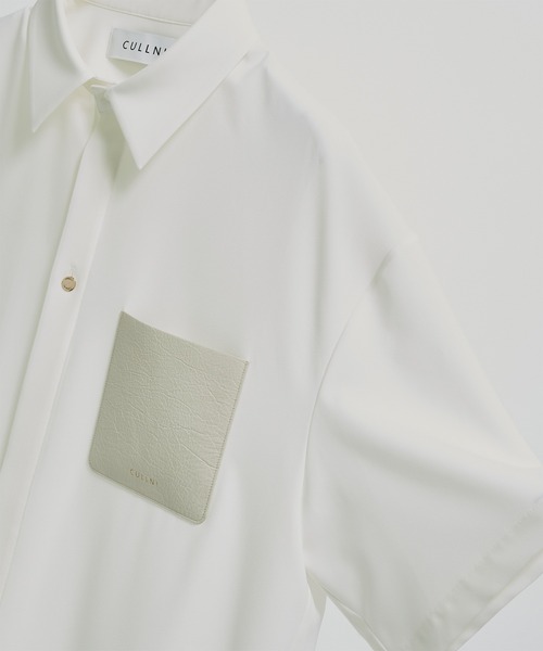T*K様 CULLNI  LEATHER シャツ CULLNI シャツ 「CULLNI」別注 Sugoku Suzushii Leather Pocket