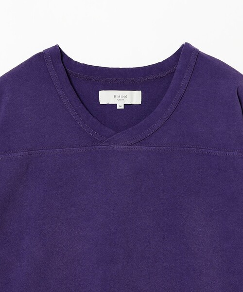 B:MING by BEAMS（ビーミングバイビームス）の「フェード フットボール Vネック Tシャツ（Tシャツ/カットソー・メンズ・パープル/ブラック系その他4・SMALL/MEDIUM/LARGE/X-LARGE）」の14枚目の写真