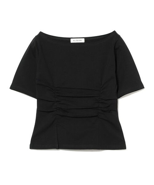 Ray BEAMS（レイビームス）の「ボートネック スリット フィット Tシャツ（Tシャツ/カットソー・レディース・ブラック/レッド・ONE SIZE）」の10枚目の写真