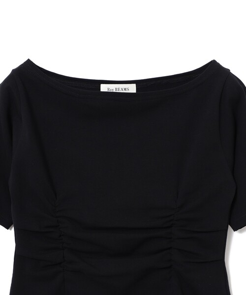 Ray BEAMS（レイビームス）の「ボートネック スリット フィット Tシャツ（Tシャツ/カットソー・レディース・ブラック/レッド・ONE SIZE）」の11枚目の写真