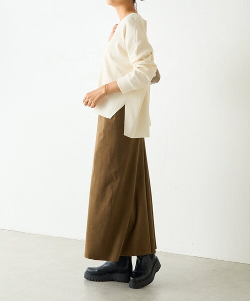 BEARDSLEY（ビアズリー）の「シンプルVニット（ニット/セーター・レディース・ブラック/アイボリー・FREE）」の21枚目の写真