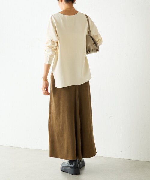 BEARDSLEY（ビアズリー）の「シンプルVニット（ニット/セーター・レディース・ブラック/アイボリー・FREE）」の22枚目の写真