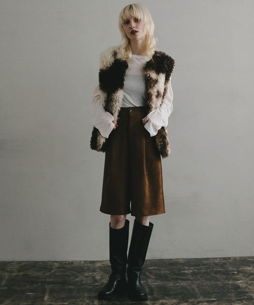 BAYFLOW（ベイフロー）の「【EF(エフ)】フェイクスエードハーフパンツ（WOMEN）（その他パンツ・レディース・ブラウン・FREE）」の6枚目の写真