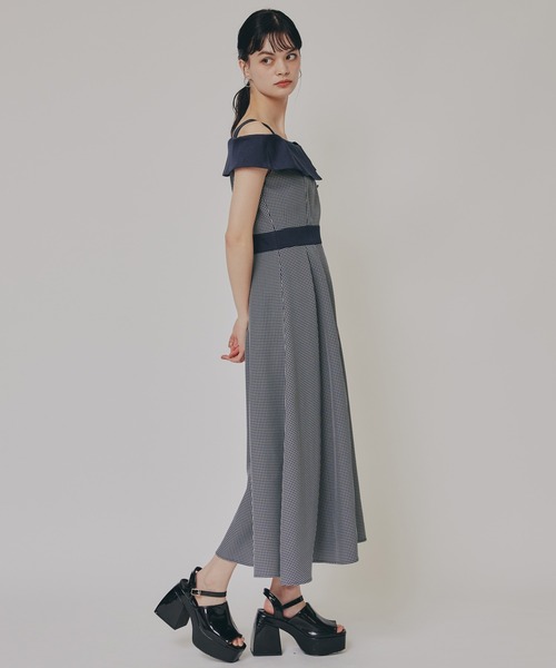 REDYAZEL（レディアゼル）の「バイカラーアシメショルダーワンピース（ワンピース・レディース・ダークグリーン/グレー/ネイビー・FREE）」の18枚目の写真