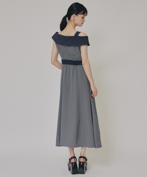 REDYAZEL（レディアゼル）の「バイカラーアシメショルダーワンピース（ワンピース・レディース・ダークグリーン/グレー/ネイビー・FREE）」の19枚目の写真