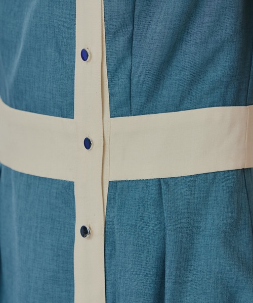 REDYAZEL（レディアゼル）の「バイカラーアシメショルダーワンピース（ワンピース・レディース・ダークグリーン/グレー/ネイビー・FREE）」の11枚目の写真